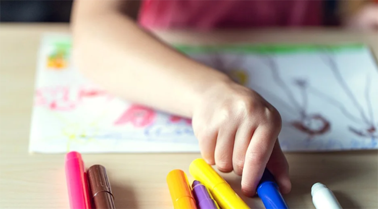 Yarn Letters to develop fine motor skills