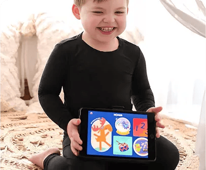 Kid learning to read with begin